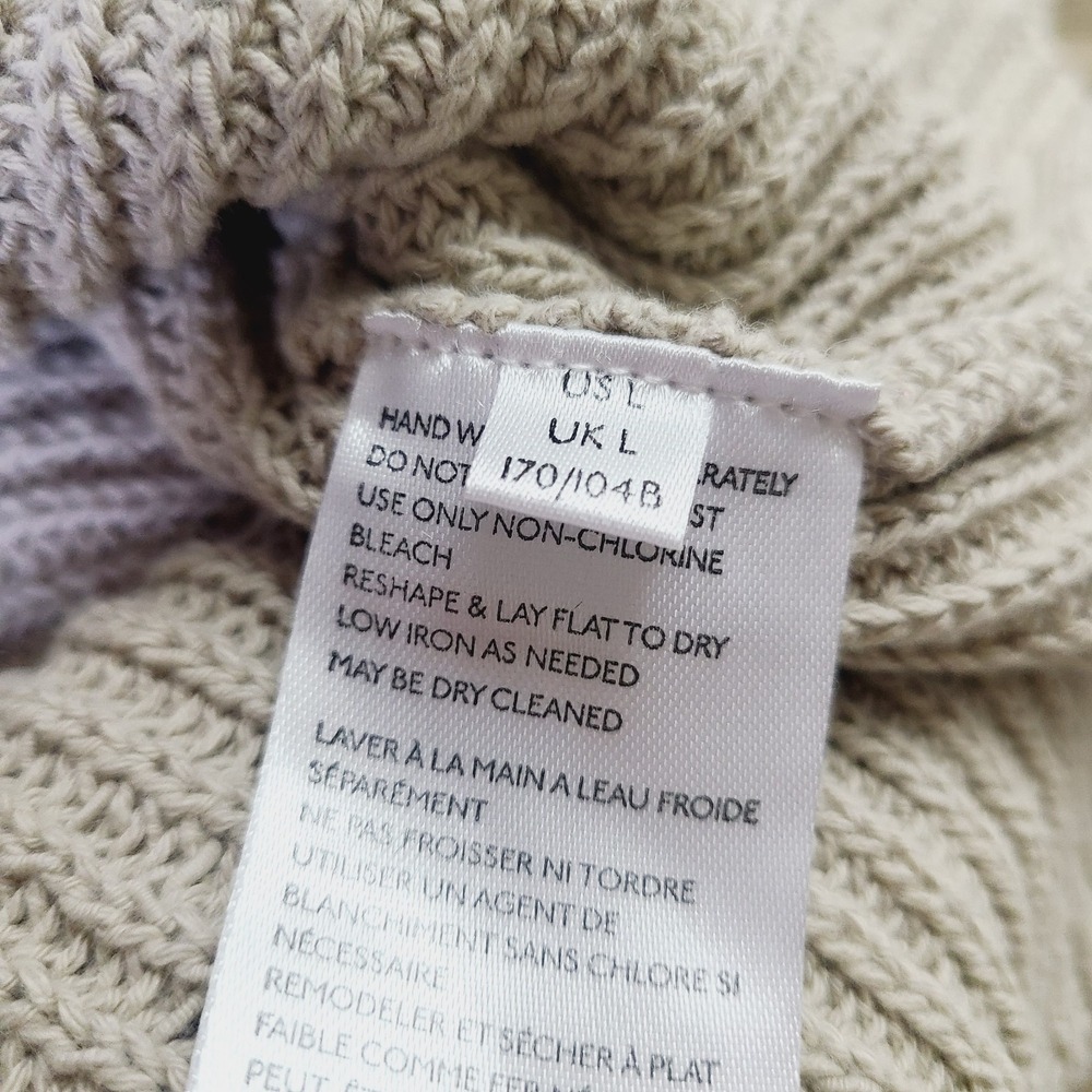 Free People Beach Freya Sweater Beige Cotton Short Sleeve Patch Pocket Top L - Picture 6 of 9